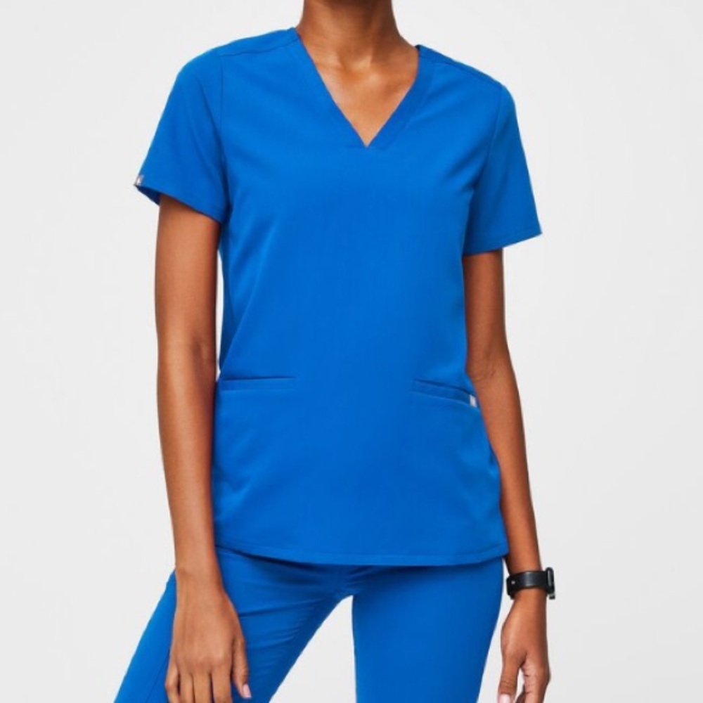 Women's Royal Blue Casma™ - Three-Pocket Scrub Top